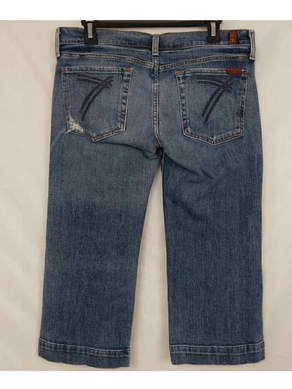 7FAM | Cropped Dojo Distressed Jeans | Size 32 - Picture 5 of 9